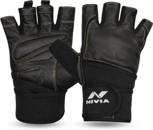 Nivia GG-709 Gym & Fitness Gloves (M, Black)