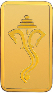 RSBL BIS Hallmarked Ganesh Head Design Precious 24 (999) K 2 g Yellow Gold Bar