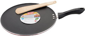 A To Z Sales Aluminum Non Stick Dosa and Chapathi Tawa, 32 cm(4 mm), Red and Black Tawa 32Cm cm diameter
