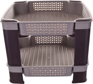 TRUENOW Ventures Pvt. Ltd. Plastic Multipurpose 2-Tier Utility Rack Plastic Wall Shelf