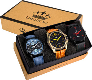 LimeStone LS2602~24~34 The PopUp~Combo Analog Watch - For Men