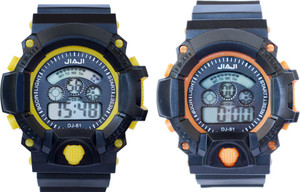 Creator Jiaji Multi Colour(Yellow&Orange)(Randam Colours Available) Combo Digital Watch - For Boys & Girls