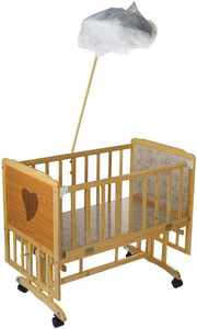 Mee Mee Wooden Cradle With Swing Mosquito Net Brown Brown Best