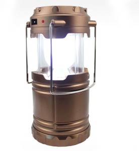 VibeX ® Tensile 6 LED solar charger emergency lighting Super Bright Brown Plastic Lantern