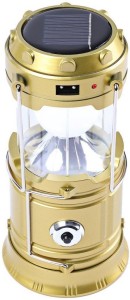 VibeX ® Luxury Practical Colour USB Rotating Solar Telescopic LED Camping Flashlight Projector Brown Plastic Lantern