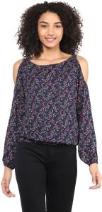 Harpa Casual Full Sleeve Floral Print Women's Multicolor Top