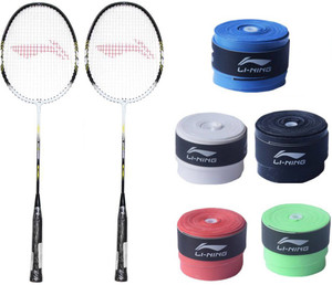 Li-Ning XP Smash 808 2PC + 5 Pc GP20 Grip Combo G4 Strung