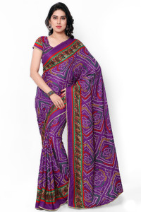 uniqueexim Printed Bollywood Crepe Saree