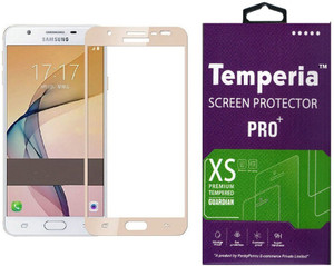 Temperia Tempered Glass Guard for Samsung Galaxy On8 (5.5 inch, Gold) (Full Glass)