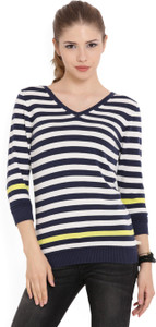 United Colors of Benetton Casual 3/4th Sleeve Solid Women's Black Top