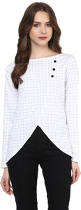 Zimaleto Casual Full Sleeve Solid Women's White Top