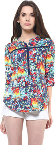 Zimaleto Casual Short Sleeve Printed Women's Multicolor Top