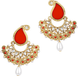 Angel In You Diva style Zircon Alloy Chandbali Earring