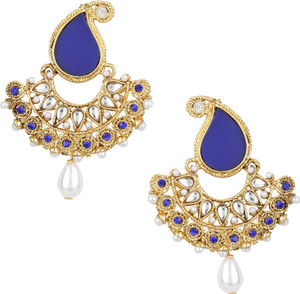 Jewels Guru Diva Style Zircon Alloy Chandbali Earring