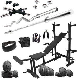 KRX 50 kg COMBO 36 WB With 8 in 1 Multipurpose Bench Home Gym Combo Price in India Buy KRX 50 kg COMBO 36 WB With 8 in 1 Multipurpose Bench Home Gym Combo online at Flipkart