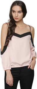 Marzeni Casual Full Sleeve Solid Women's Pink Top