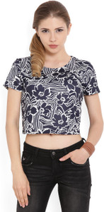 United Colors of Benetton Casual Short Sleeve Solid Women's Black Top