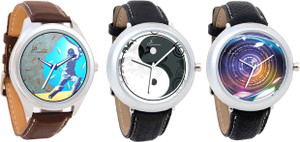Jack Klein Combo of 3 Graphic Watch - For Men