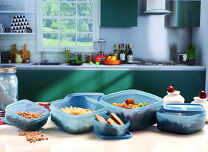 MasterCook Square - 200 ml, 330 ml, 500 ml, 780 ml, 1350 ml Plastic Food Storage