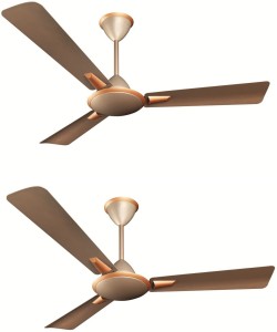 crompton aura prime anti dust pack of 2 3 blade ceiling fan(butter scotch, pack of 2)