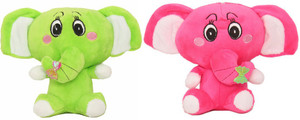 Tickles Cute Big Ear Baby Elephant (Pack Of 2) - 14 cm