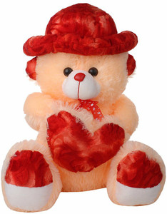 Kashish Trading Company KTC Beige and Red Heart Teddy Bear 24 Inch