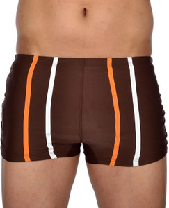 AquaChamp Swimwear - Export Quality - Brown Swim Trunk for Men/Boys - 1704 Solid Men's Swimsuit