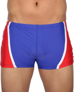 AquaChamp Swimwear - Export Quality - Blue Swim Trunk for Men/Boys - 1702 Solid Men's Swimsuit