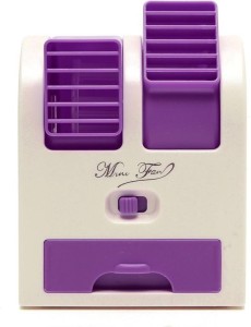 Stealodeal Purple Portable Mini Cooler WC-P2 USB Fan