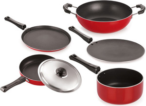NIRLON Pots & Pans Set Tawa, Pan, Kadhai Set