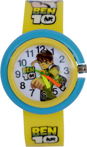 Creator Ben-10 Round Dial Yellow(Random Colours Available) New Model Gift Analog Watch - For Boys & Girls