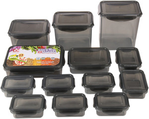 Bel Casa Lock & Store With Leak Proof Locking Lid Square - 750 ml, 1000 ml, 1500 ml, 125 ml, 150 ml, 360 ml, 800 ml Polypropylene Multi-purpose Storage Container