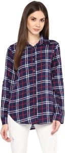 farha Women's Checkered Casual Multicolor Shirt
