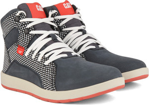 CAT SHAW High Ankle Sneakers For Men Buy Storm Cloud Black White Color CAT SHAW High Ankle Sneakers For Men Online at Best Price Shop Online for Footwears in India