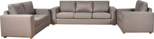 Furny Atlas Comfy Fabric 3 + 2 + 1 Grey Sofa Set