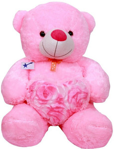 TOYS LOVER OME TEDDY BEAR COLOR PINK SOFT TOYS - 36 inch