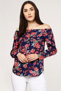 SASSAFRAS Casual Full Sleeve Floral Print Women's Multicolor Top