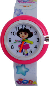 Creator Dora White Round Dial Gift Watch - For Boys & Girls