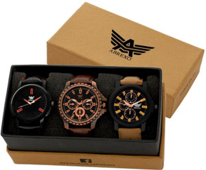 Abrexo Abx-8668-BLK-BR Analog Watch - For Men