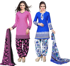 Giftsnfriends Crepe Printed Salwar Suit Dupatta Material