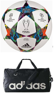 Retail World UEFA Champions League Multistar Football (Size-5) with Gym Duffle Bag Football Kit