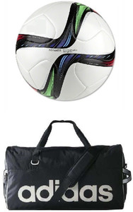 Retail World Conext15 Multicolor Football (Size-5) with Gym Duffle Bag Football Kit