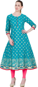 ZOEYAMS Printed Women's Anarkali Kurta