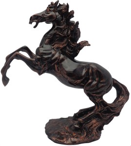 art n hub fengshui victory horse / pet animal statue home decor gift item(h-38 cm) decorative showpiece  -  38 cm(earthenware, copper)