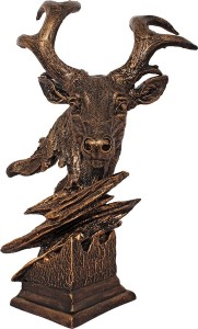 art n hub fengshui luck symbol deer animal statue interior décor gift item(h-37 cm) decorative showpiece  -  37 cm(earthenware, brown)