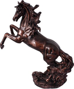 art n hub fengshui victory horse / pet animal statue home decor gift item(h-57 cm) decorative showpiece  -  57 cm(earthenware, copper)