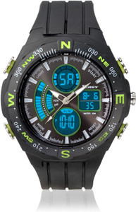 Xergy Water resistant , Alarm , Stopwatch , LED Light , Dual time Watch - For Men