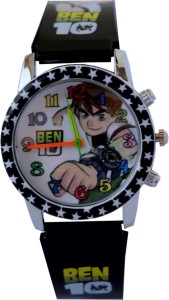 Creator Ben-10 Stars Printed Different Design Style Dial Black Gift Analog Watch  - For Boys & Girls