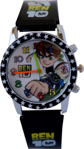 Creator Ben-10 Stars Printed Different Design Style Dial Black Gift Analog Watch - For Boys & Girls