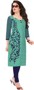 Women Shoppee Cotton Printed Kurti Fabric